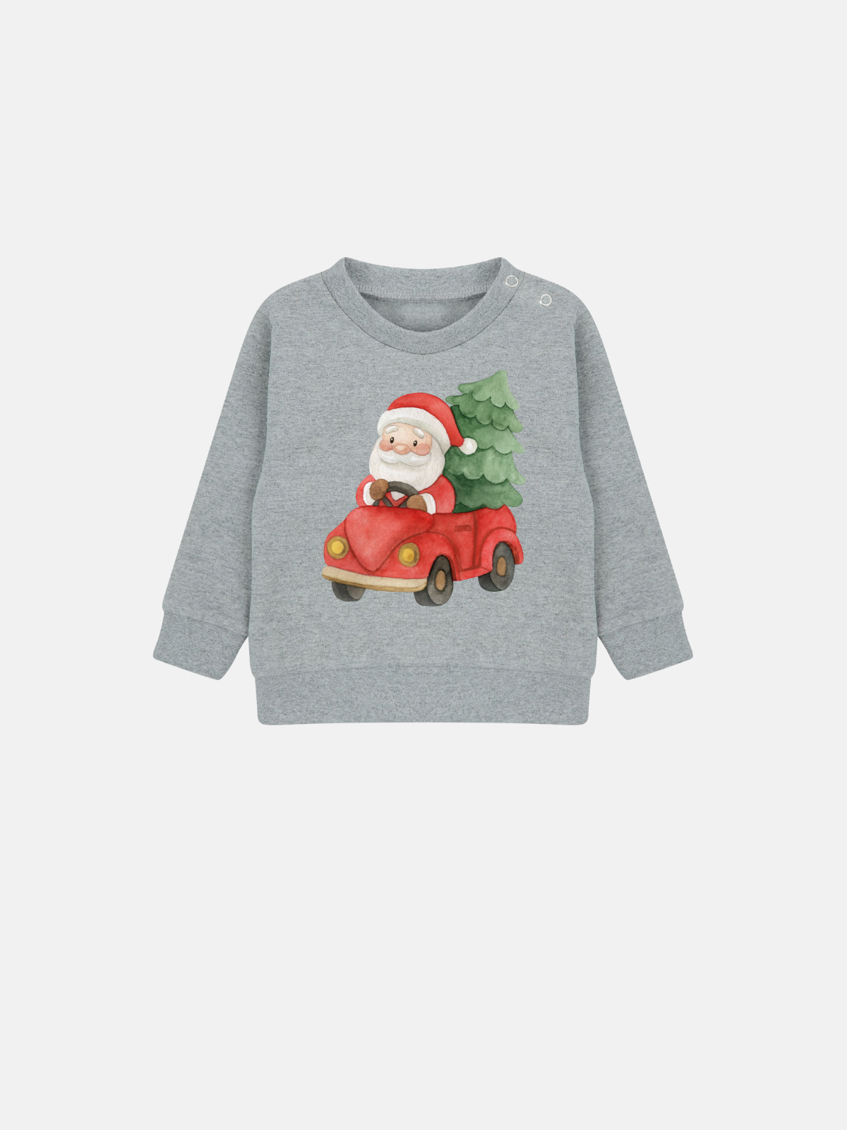 FELPA BAMBINO- BABBO NATALE - GRIGIO